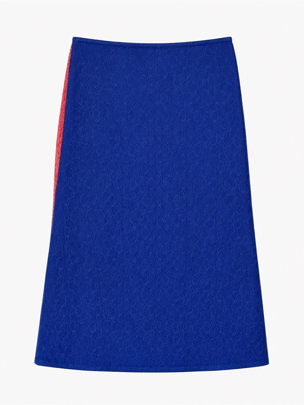 Tory Burch KAISA Blue/Cranberry/Apricot Colorblock Lace Skirt. Size 10. EUC!